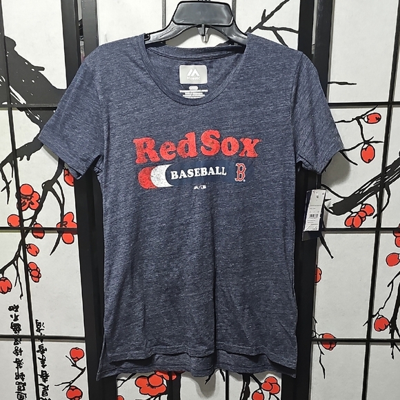 Red Sox Baseball T-Shirt MLB Majestic Genuine Merchandise Small New - Picture 1 of 5